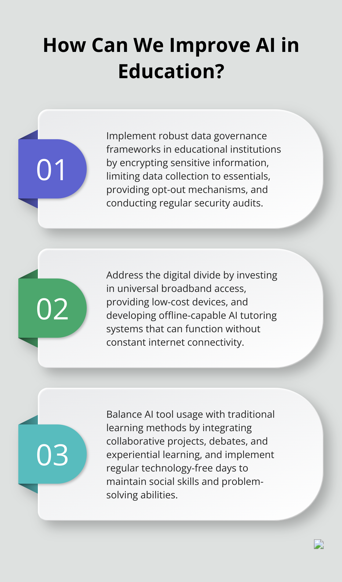 Infographic: How Can We Improve AI in Education?